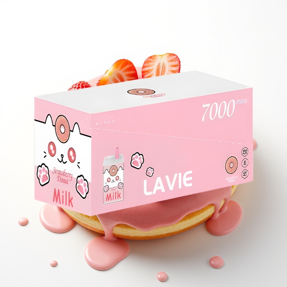 LAVIE Milk 7000 Puffs 16ML Tipkovnična Jagodna Krofna