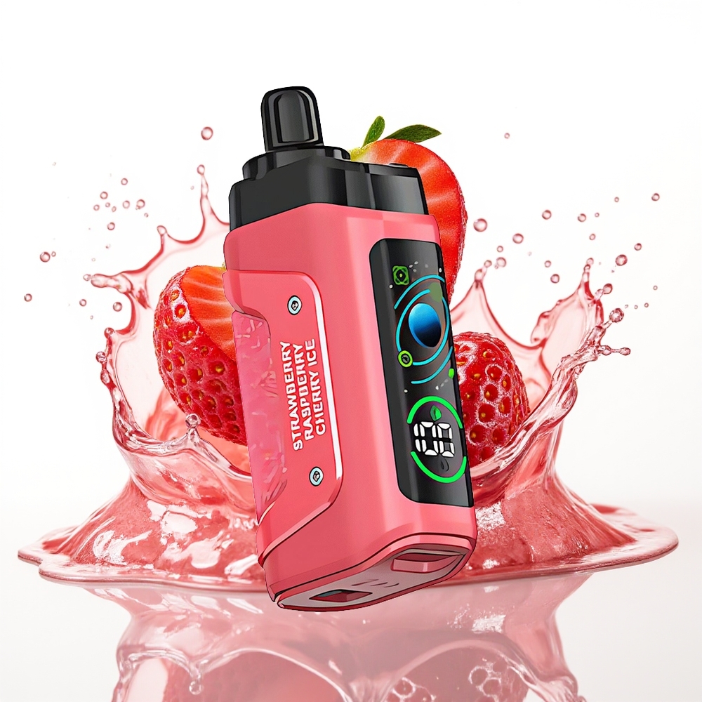 Razz Bar 45000 Puffs Enkratna Vape Jagoda Češnja Led 1.0 Ohm Type-C