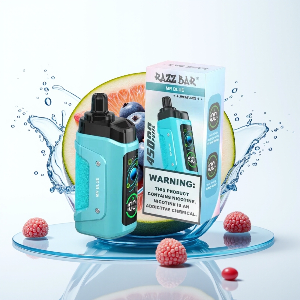 Razz Bar 45000 Puffs Enkratni Vape G. Blue 1.0 Ohm Mesh Type-C