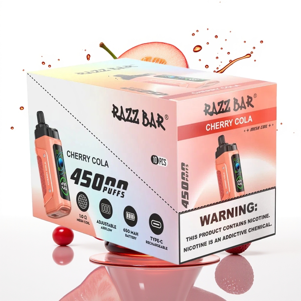 Razz Bar 45000 Puffs Tipkovni Zračni Tok Češnjeva Kola