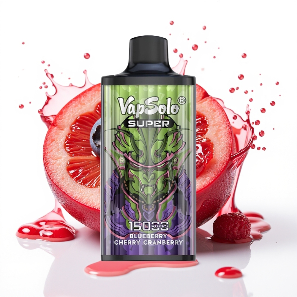 Vapsolo Super 15000 Puffs 40ml Enkratni Vape Borovnica Češnja Brusnica