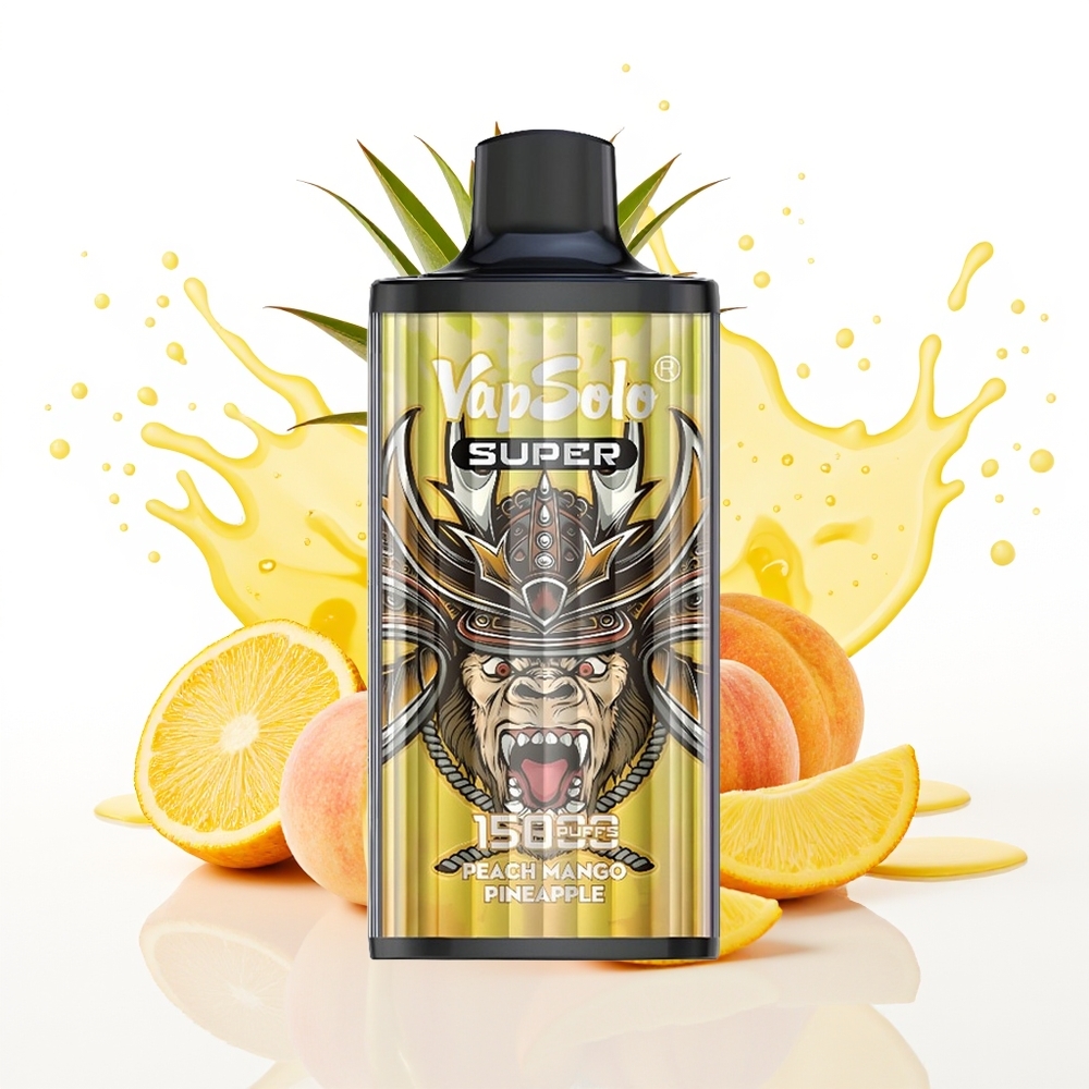 Vapsolo Super 15000 Puffs 40ml Peach Mango Ananas Enkratni Vape