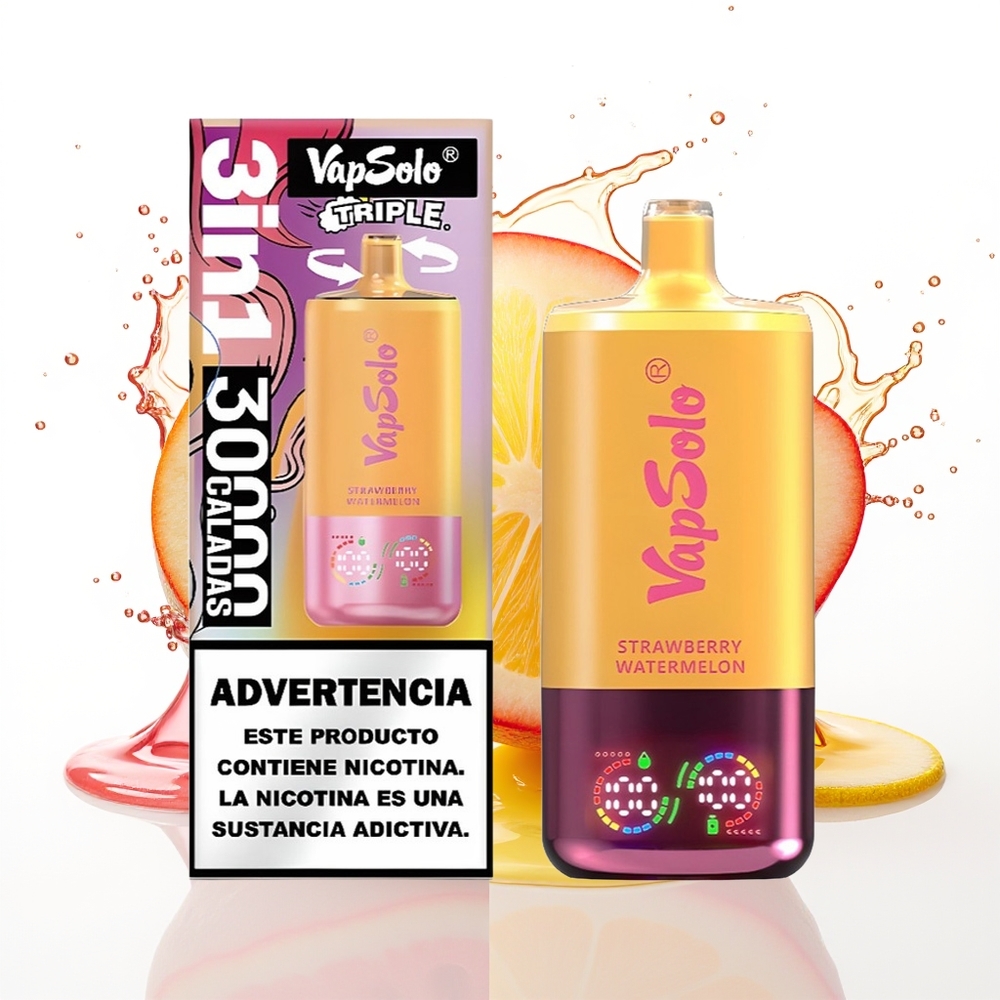 Vapsolo Triple 30000 Puffs 40ml Jagoda Lubenica & Limona Breskeva