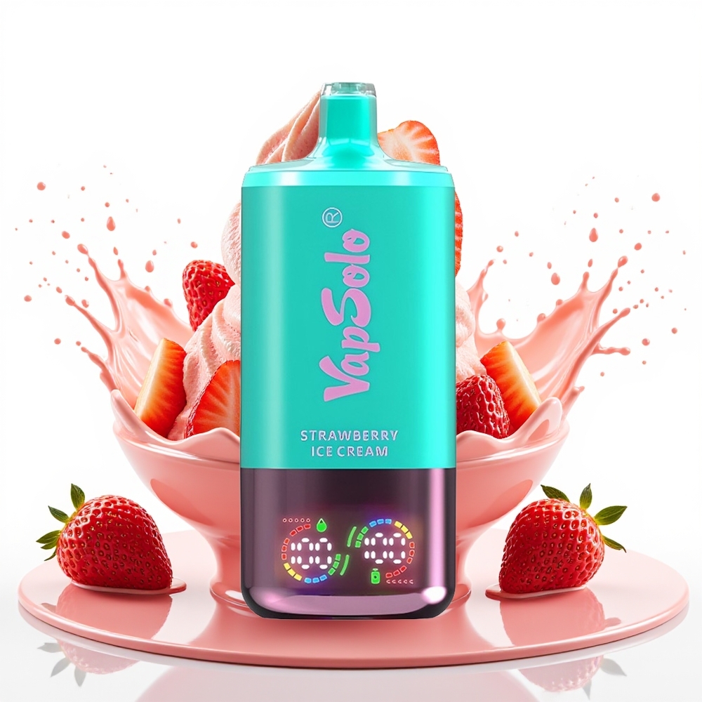 Vapsolo Triple 30000 Puffs 40ml Jagoda Sladoled Tip-C