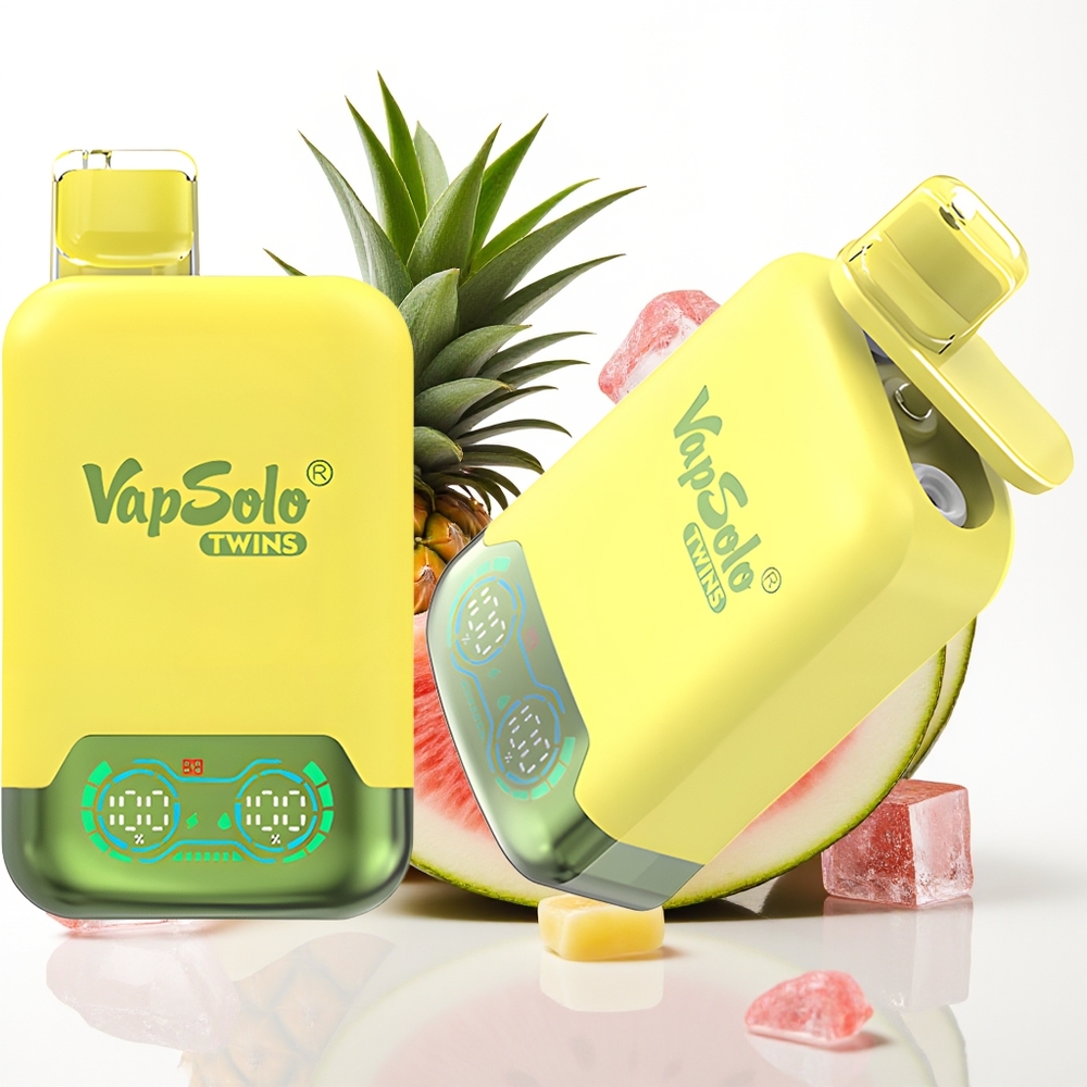 Vapsolo Twins 20000 Puffs 40 ml Tipkovni Ananas Kokos & Lubenica Led Enkratni Vape