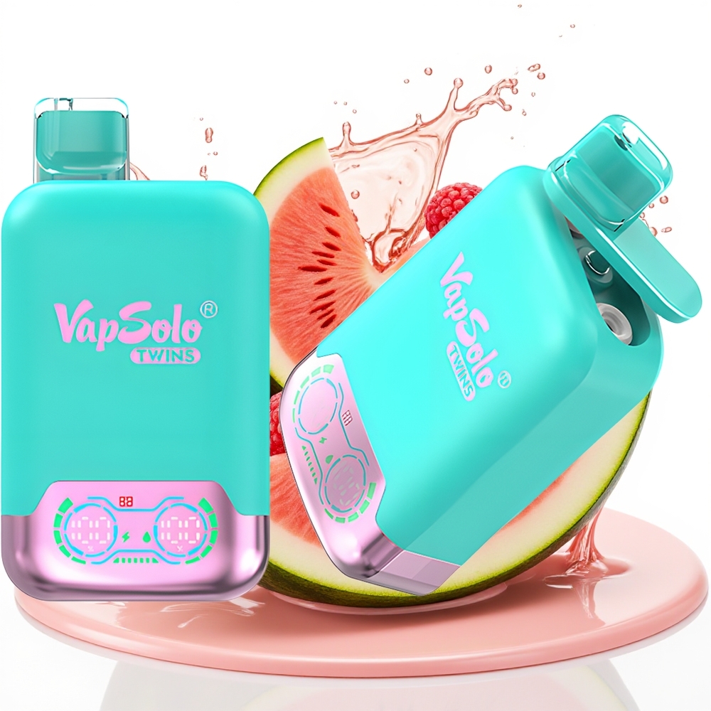 Vapsolo Twins 20000 Puffs 40 ml Trojni Melon & Robidna Lubenica