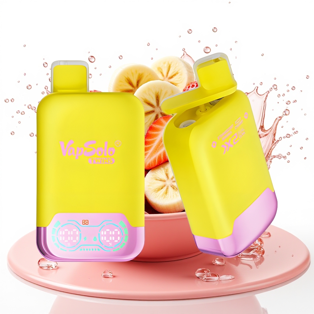 Vapsolo Twins 20000 Puffs 40ml Fizzy Cherry & Jagoda Banana Tipkovniška