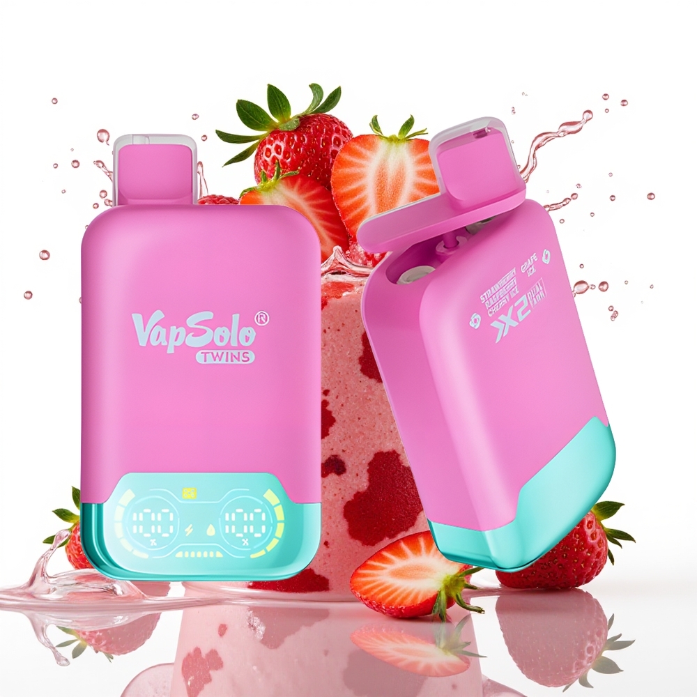 Vapsolo Twins 20000 Puffs 40ml Jagoda Malina Češnja Led & Grozdni Led