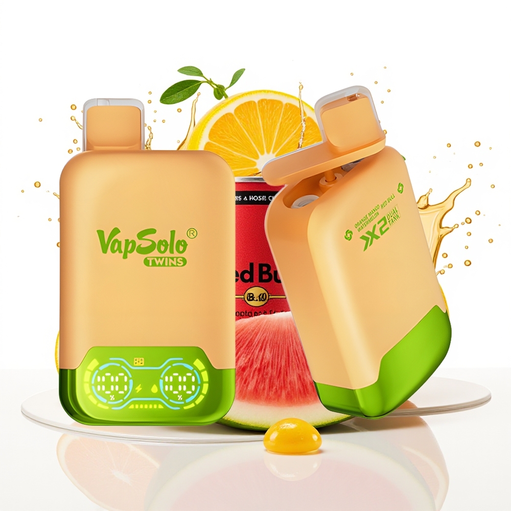 Vapsolo Twins 20000 Puffs 40ml Oranžna Mango Lubenica & Red Bull Tip-C