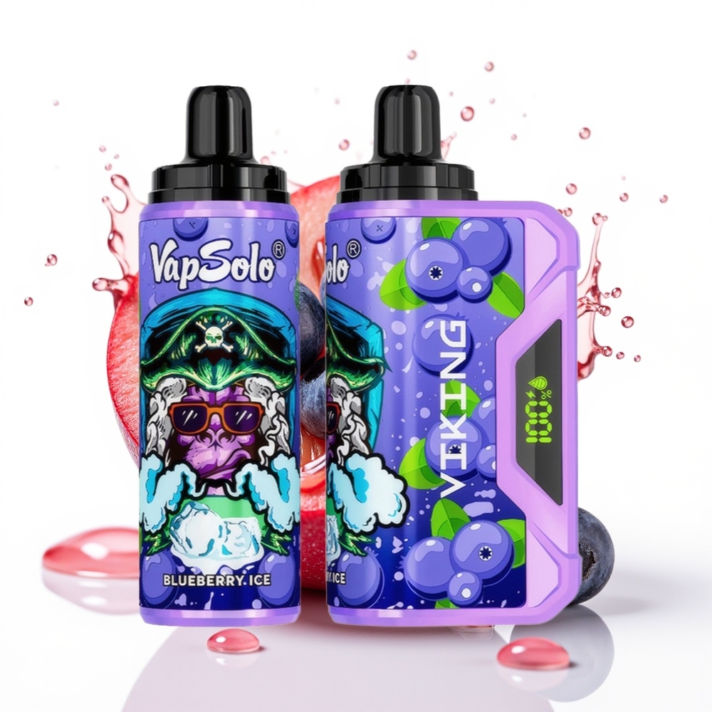 VapSolo VIKING 12000 Puffs 22ml Tip-C Modra borovnica Enkratni Vape