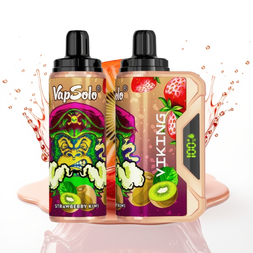 VapSolo VIKING 12000 Puffs 22ml Tipična Jagoda Kivi Tip-C