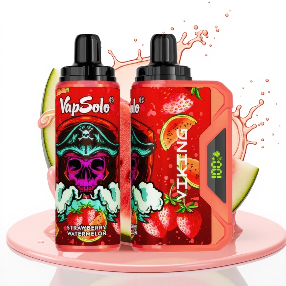 VapSolo VIKING 12000 Puffs 22ml Tipka Vodnjena Breskev Enkratni Vape