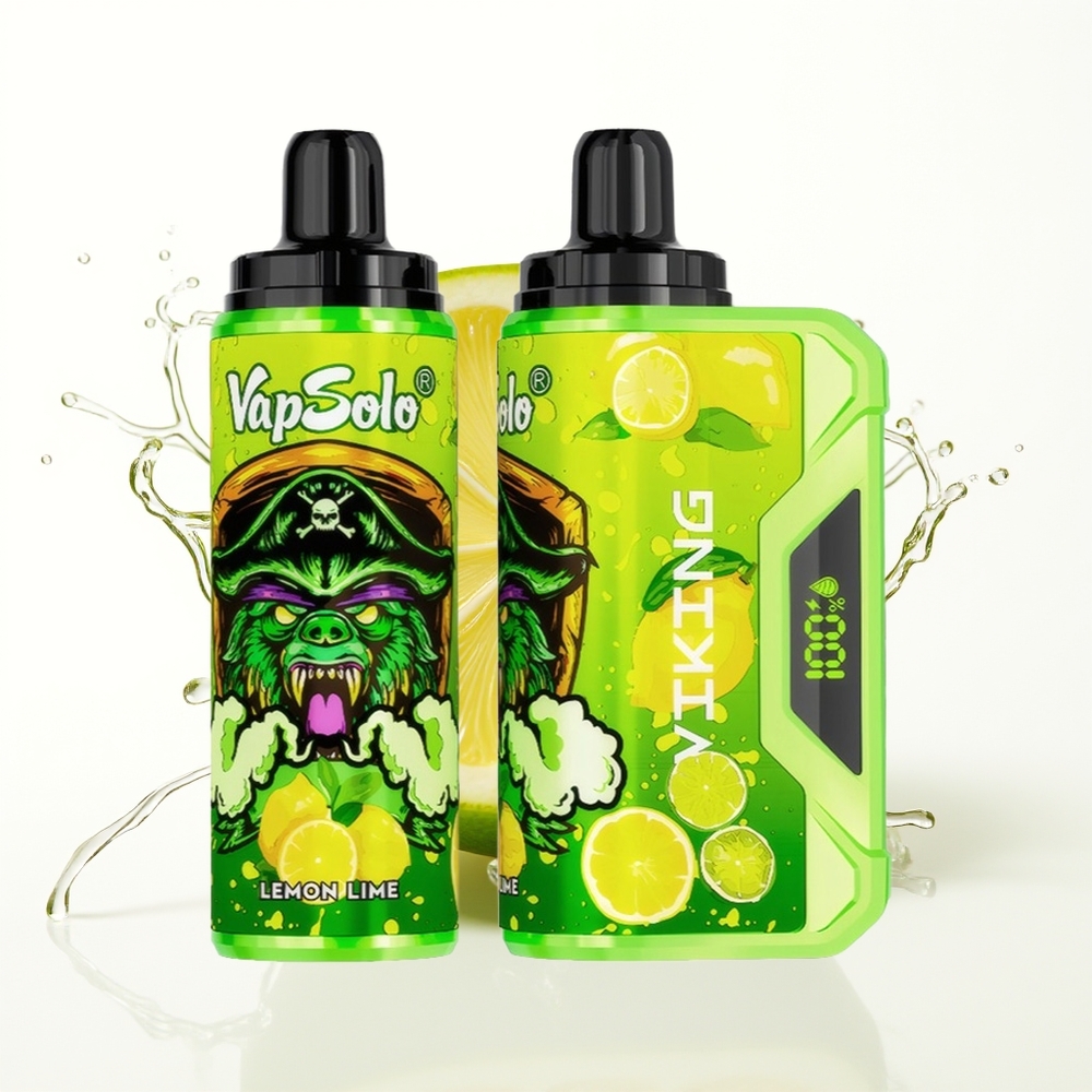 VapSolo VIKING 12000 Pufov 22ml Limeta Citrona Tip-C Elektrina Poraba