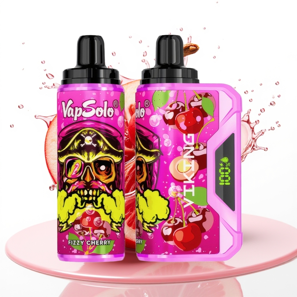 VapSolo VIKING 12000 Pufov Tip-C & 22ml Gazirana Češnja