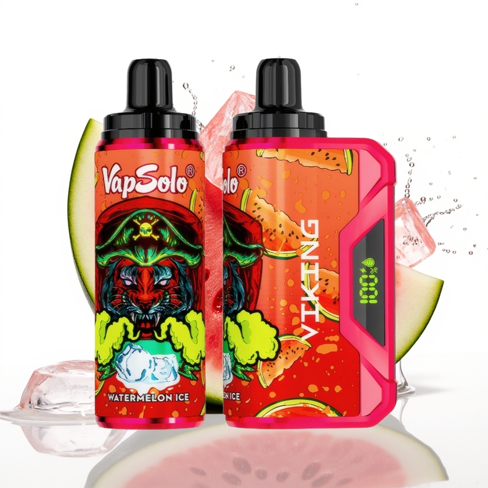 VapSolo VIKING 12000 Pufov Tip-C Ledenica lubenica 22ml Enkratni Vape