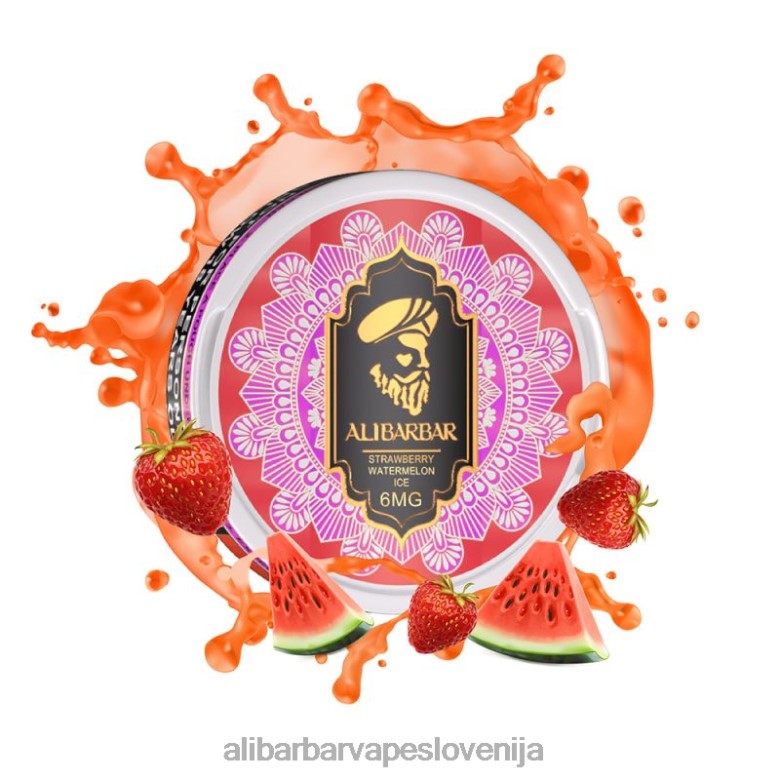 Alibarbar Vape - Alibarbar nikotinske vrečke 68N0093 jagodni led iz lubenice
